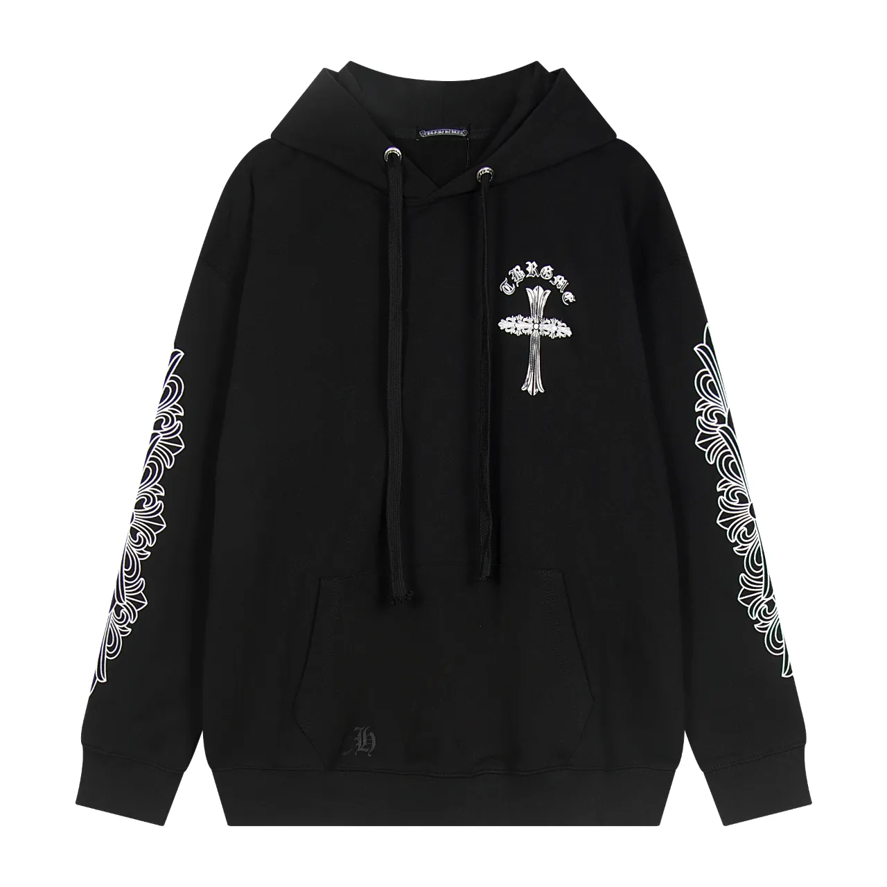P270 Chrome Hearts Chrome Hearts Logo Hooded Sweatshirt Size: S M L XL Color: Black